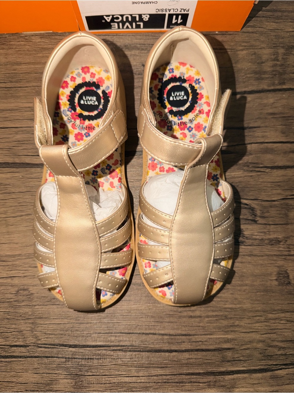Livie & Luca Paz Classic - Champagne Sandals - 11 New with box